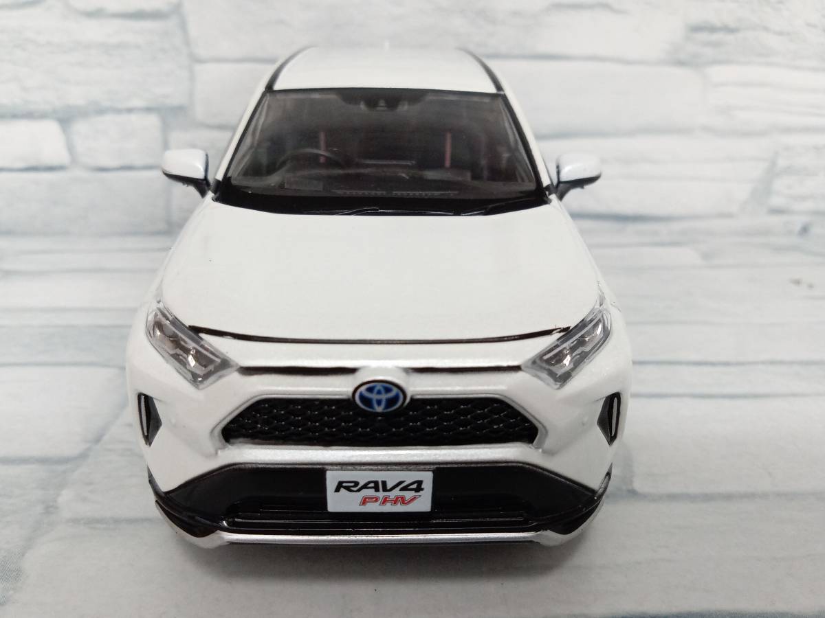 RAV4 PHV カラーサンプル ミニカー ホワイトパール 1/30 トヨタ カラーサンプルミニカー RAV4 PHV ホワイトパール
