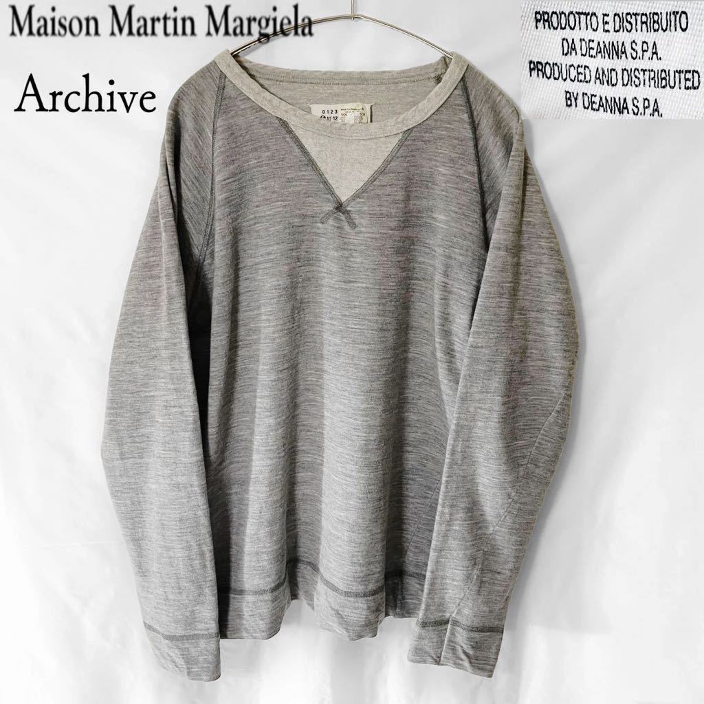 レア発掘美品/Maison Martin Margiela10/マルタンマルジェラ/ミスディアナ/ウール/ラグランスウェット/ニット/クルーネック/初期/本人期
