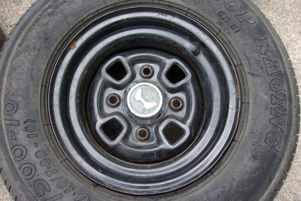 適用車種不明 多分ホンダ 10インチ 加工鉄チン スチール ホイール 4本 