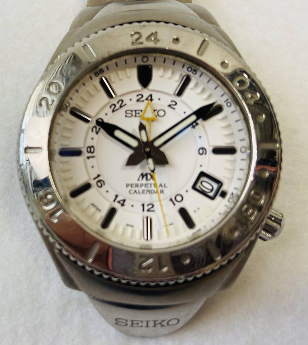 Perpetual Seiko Calendar Kinetic Watch Men