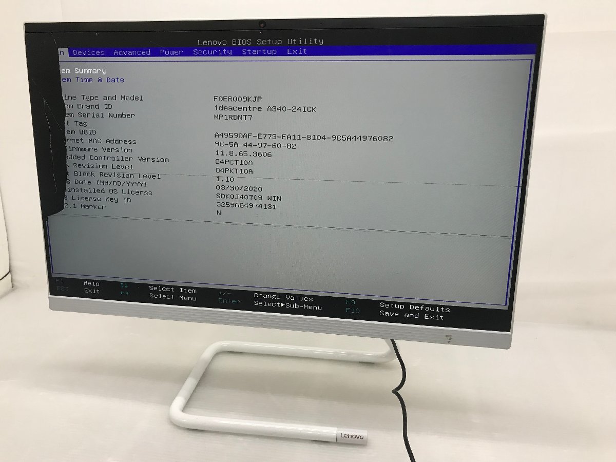 1円～【ジャンク】Lenovo ideacentre A340-24ICK F0ER Core i5-9400T 