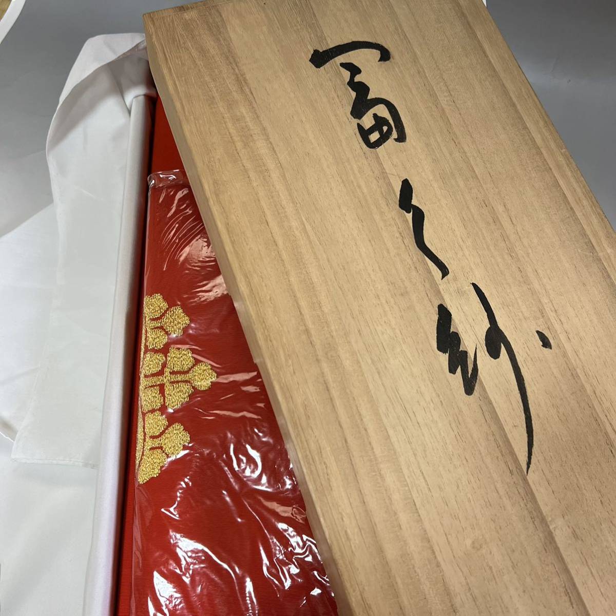 wellriver】富久紗 祝掛袱紗 綴織 爪掻き本つづれ織り はぎれ 鶴模様 