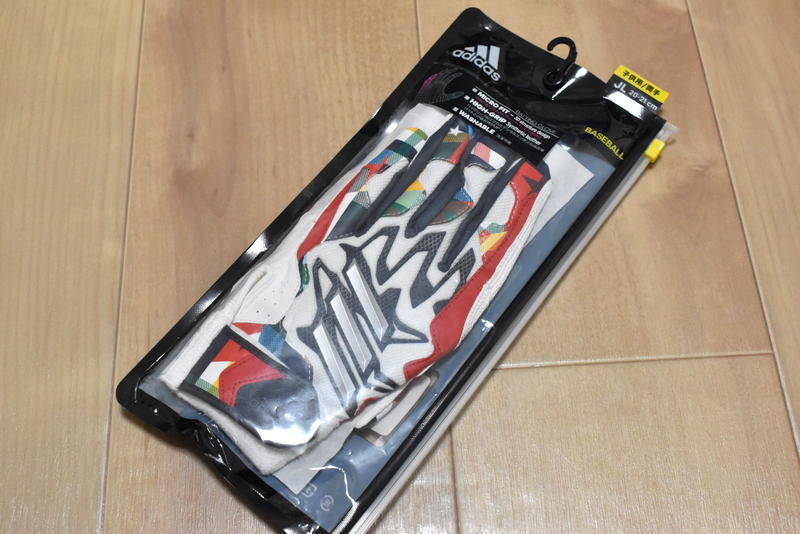 【即決】新品 adidas キッズ バッティンググローブ L(20-21cm) ED1847 手袋 子供用 ◆