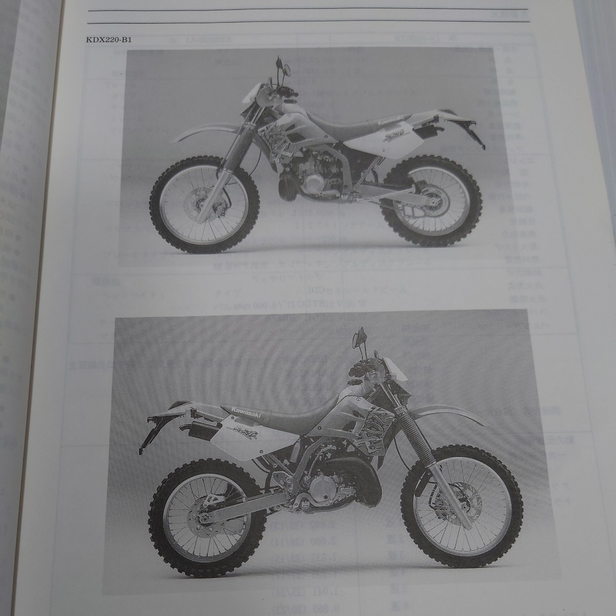 カワサキ サービスマニュアル KDX220SR KDX220R カワサキ サービス