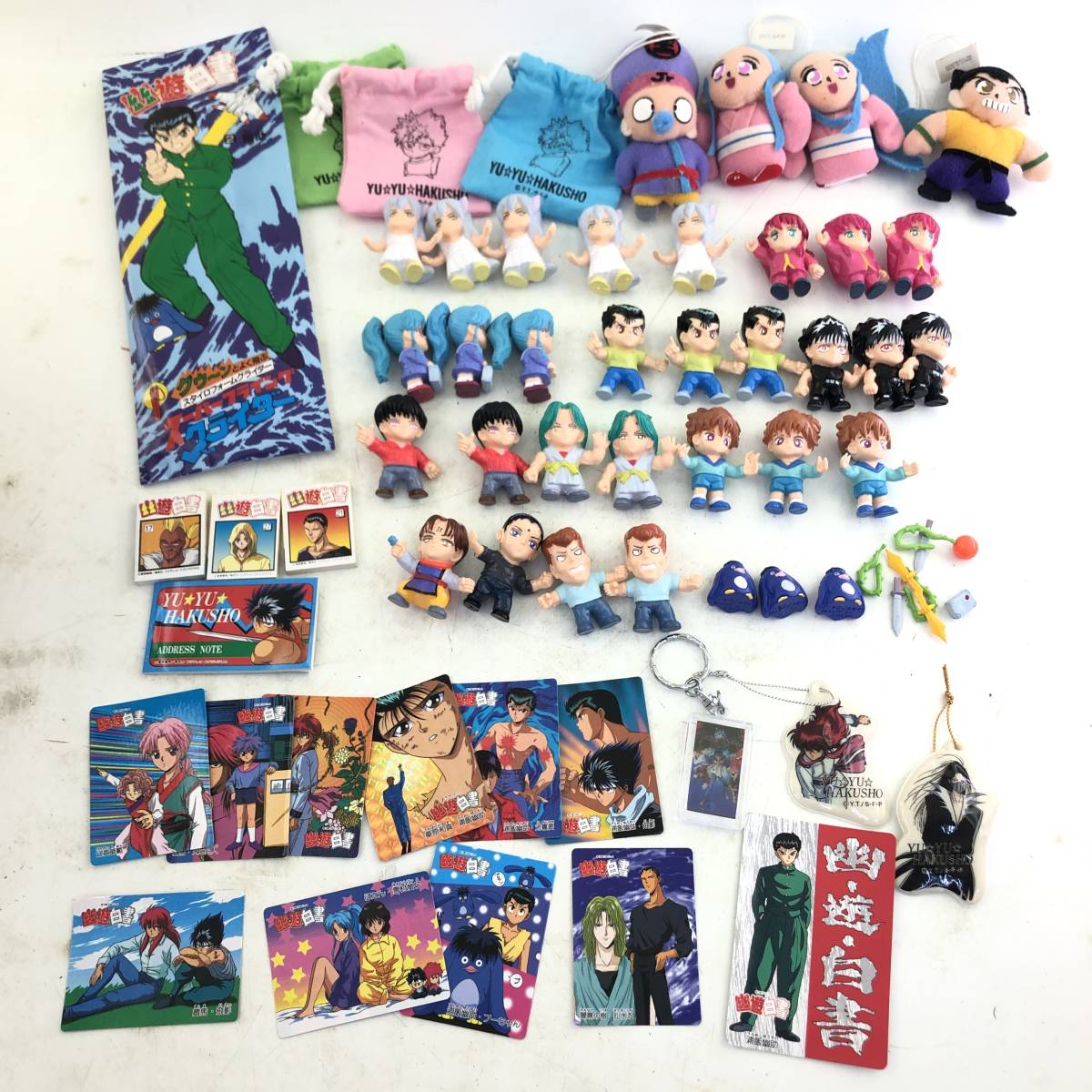 幽遊白書 グッズ まとめ　〈当時物〉クライダー マスコット バンプレカード ミニフィギュア 蔵馬 浦飯 飛影