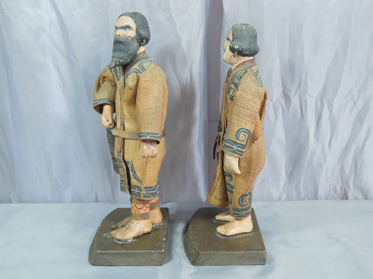 アイヌの人形 アイヌ人形2体セット 北方工芸工房 HOPPO-KOGEI-KOBO 北海道 民芸品