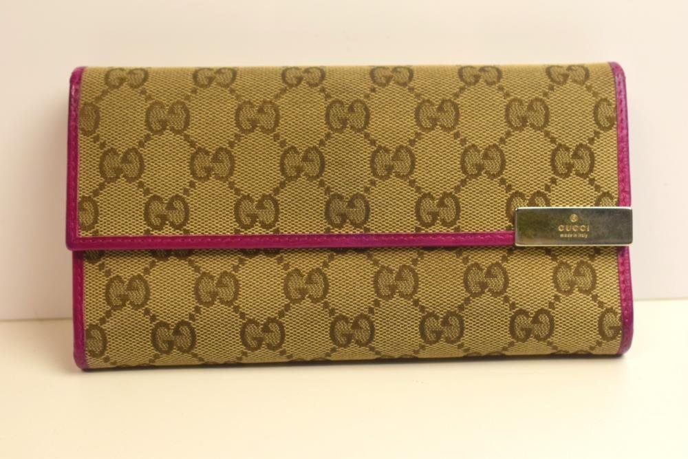 グッチ 二つ折り長財布 GGキャンバスの通販 ICH【中古品】 GUCCI