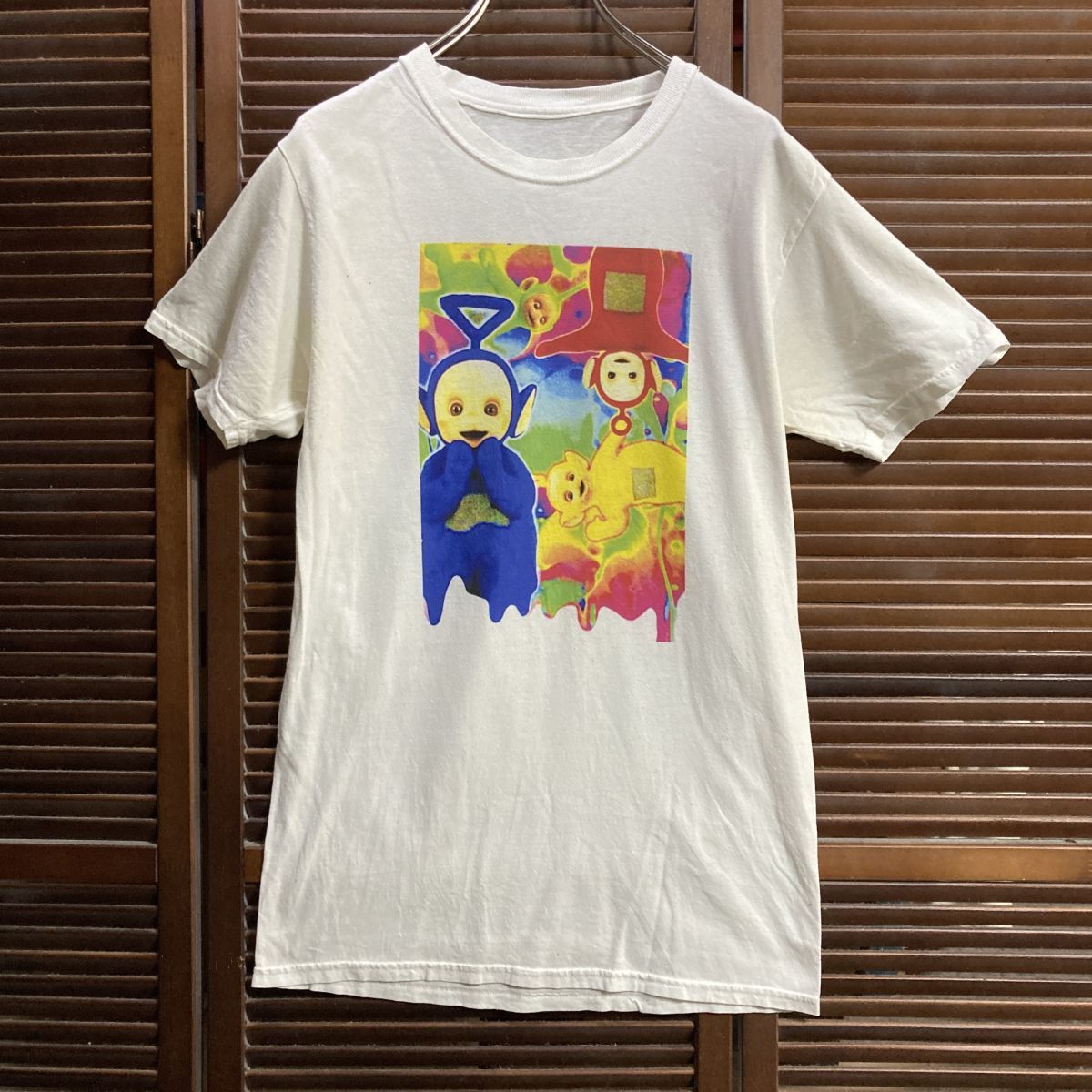XMA ☆1円スタート☆ 古着 アニメ Tシャツ テレタビーズ サイケ 