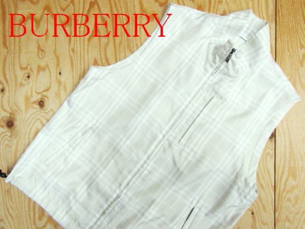 【美品】バーバリーゴルフLLベスト ノバチェック ジップアップBURBERRY ☆バーバリーゴルフ BURBERRY GOLF☆メンズ ノバチェックジップベスト
