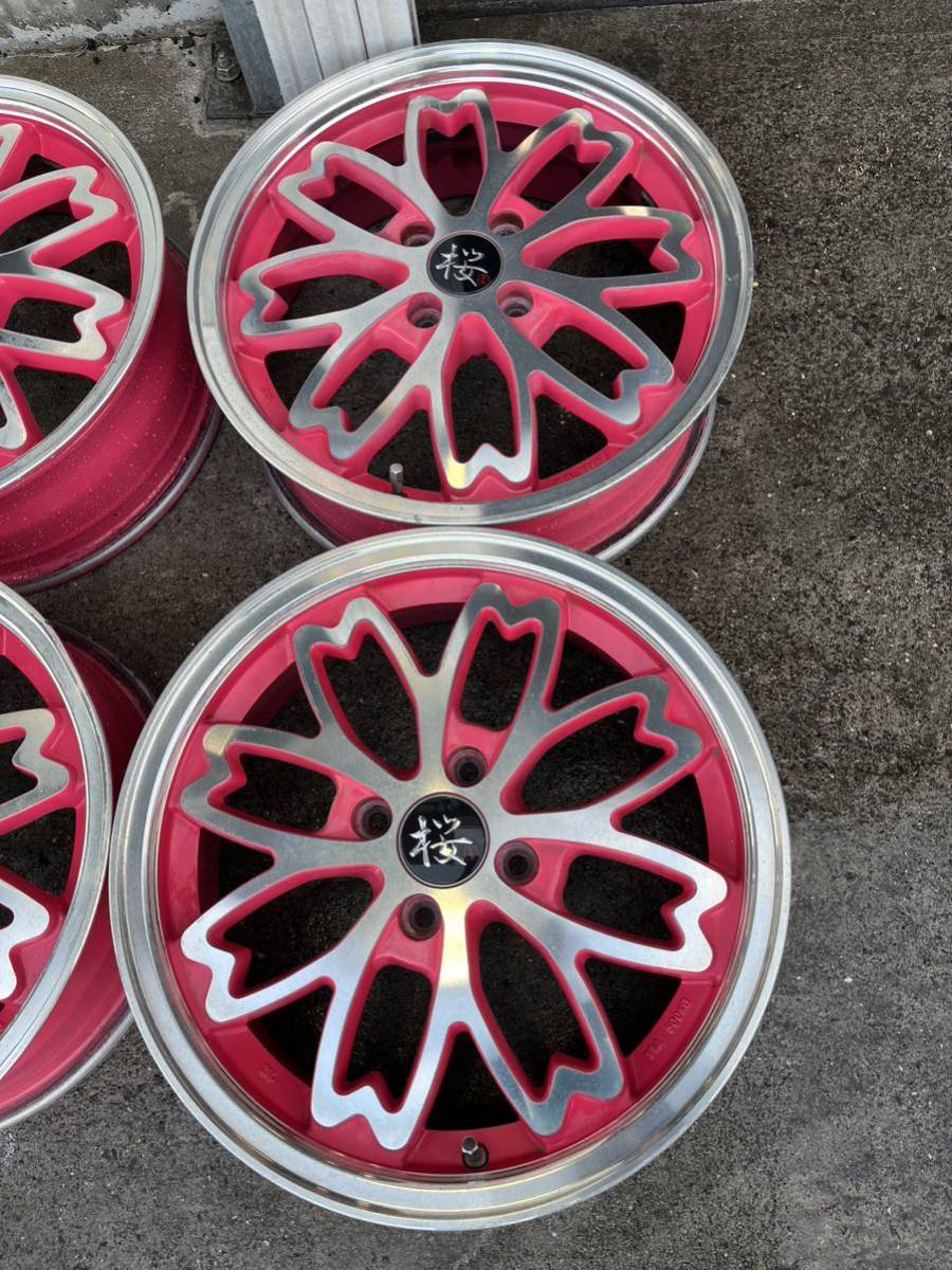 和道 桜 さくら 4穴 PCD100 16インチ 5.5j PCD100 桜 +45 桜 和道 桜 さくら 4穴 PCD100 16インチ 5.5j PCD100 桜 +45 桜