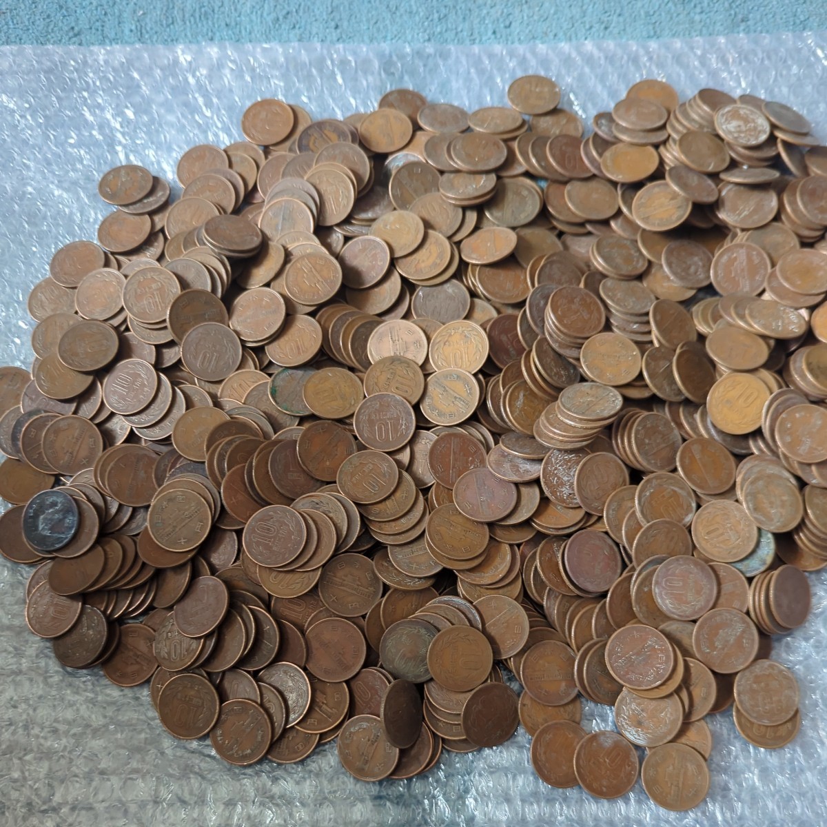 昭和27年〜29年ギザ10円硬貨50枚入りコインケース10本5000円分②