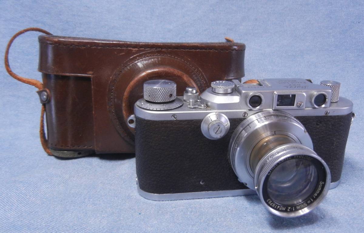 LEICA ライカ 　レンジファインダーカメラ　フィルムカメラ　No.258832　レンズ沈胴　f=58cm・1：2　 シャター作動