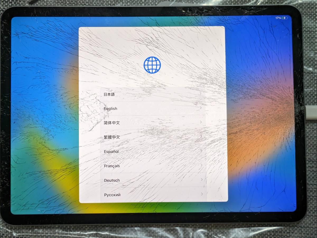 1円〜 iPad Pro 11インチ第1世代A1980 64GBグレー 画面破損ジャンク