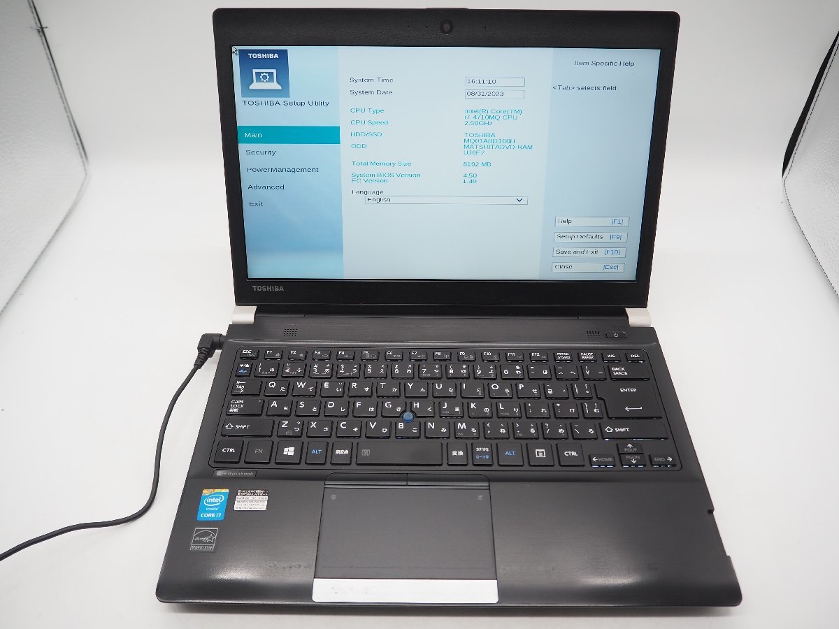 【Y5040】【Z4315】★TOSHIBA☆dynabook R73/W4M■Core i7-4710MQ 2.50GHz/メモリ8GB/1TB