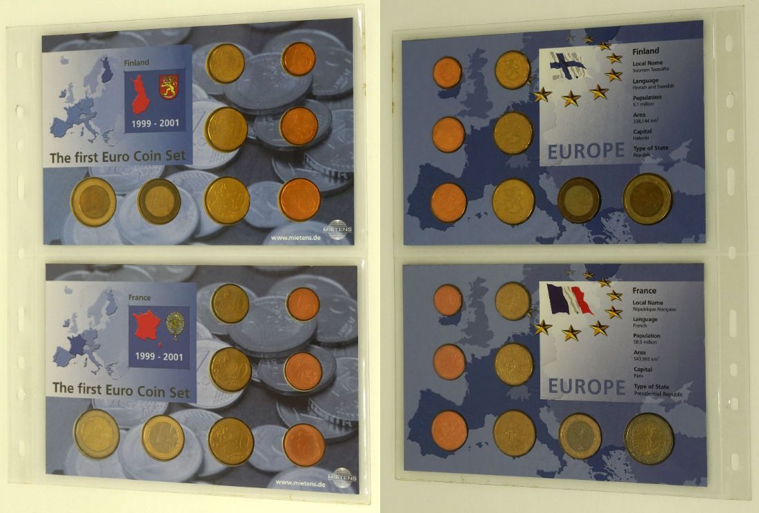 7872□2002年 ユーロプログラム 2 12ヵ国 記念 硬貨 紙幣 セット ☆ 2002年・