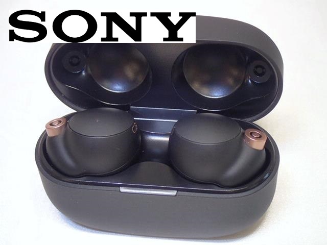 9192[A]動作品!!【SONY◆ソニー】WF-1000XM4/IPX4防滴仕様/完全ワイヤレスイヤホン ノイズキャンセリング ステレオヘッドセット/ブラック