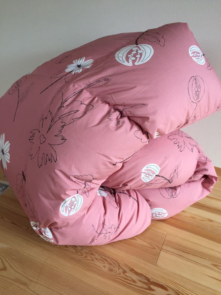 冬用 新品シビラ羽毛布団（150×210）シングル（リブレ）ピンク 冬