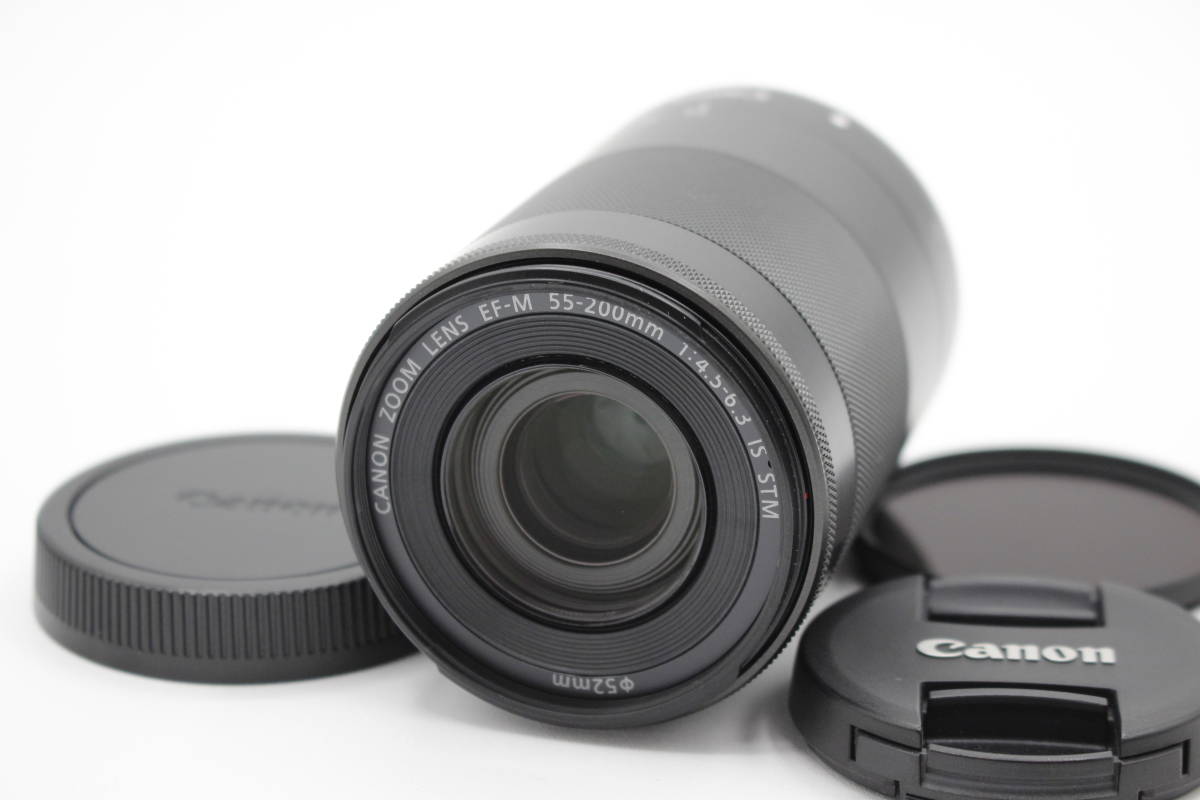 極美品◇Canon キヤノン EF-M 55-200mm IS STM◇グラファイト♪‐09