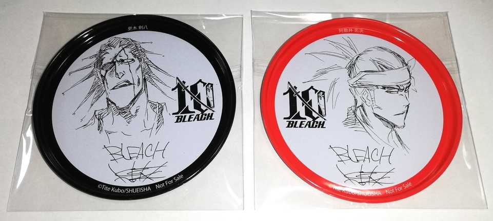 BLEACH ブリーチ 連載10周年缶コースター6種セット 更木剣八 阿散井恋