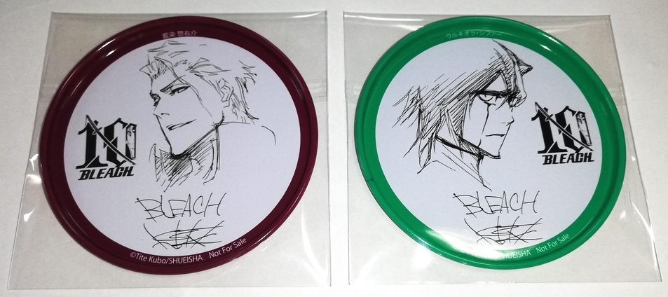 BLEACH ブリーチ 連載10周年缶コースター6種セット 更木剣八 阿散井恋