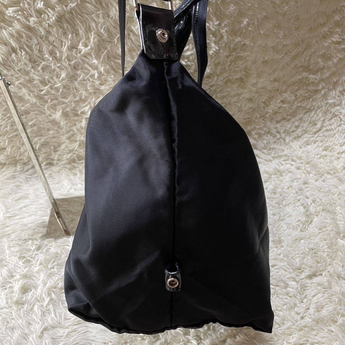 GUCCI グッチ GG柄 ナイロン ボストンバッグ ブラック 012.0363