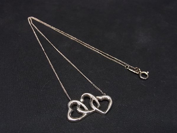 1円 TIFFANY＆Co. ティファニー トリプルハート SV925 ネックレス