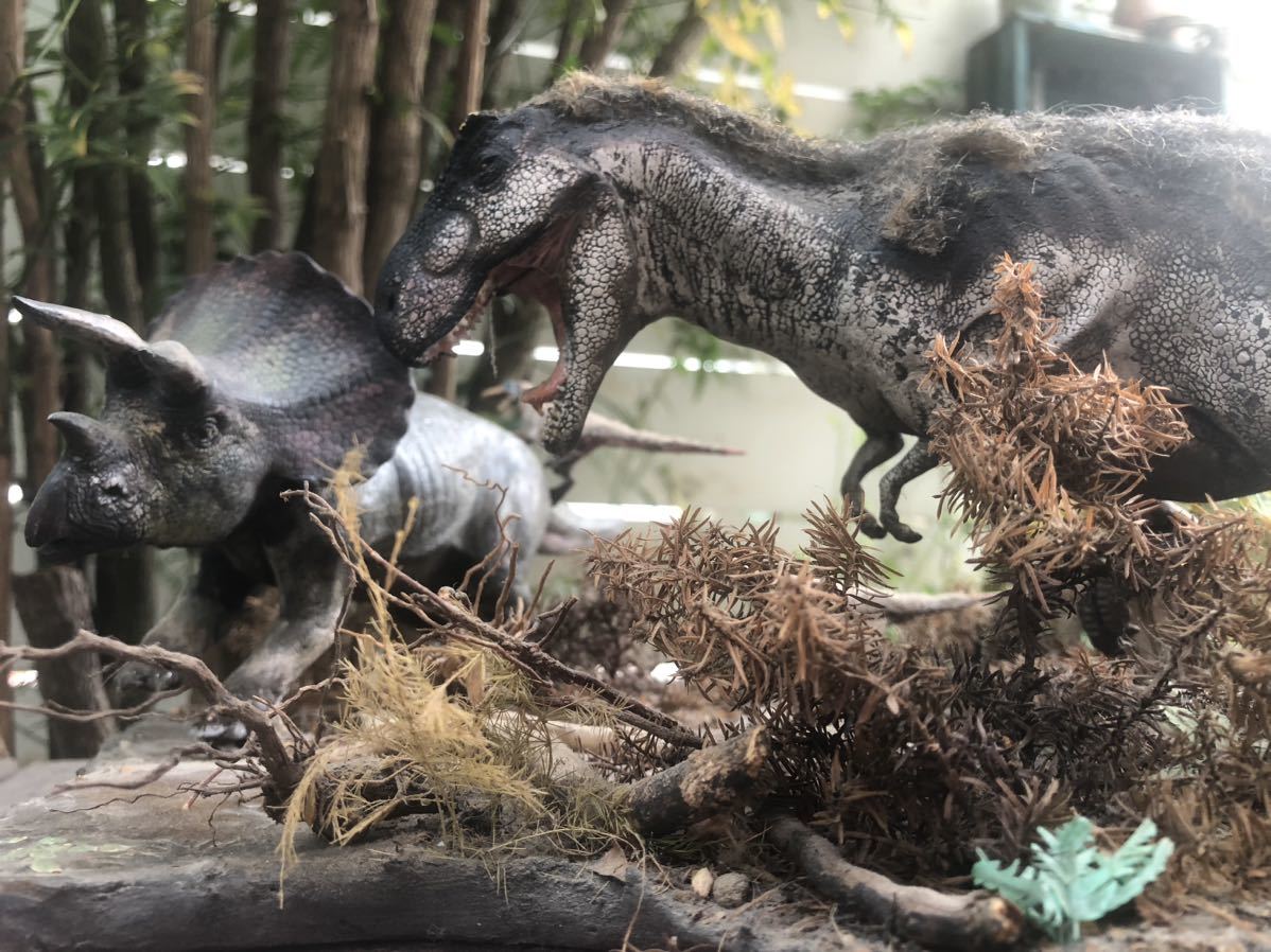 タミヤ　恐竜　プラモデル　ジオラマ　ティラノサウルス　トリケラトプス　ヴェロキラプトル タミヤ 1&frasl;35 恐竜世界シリーズ
