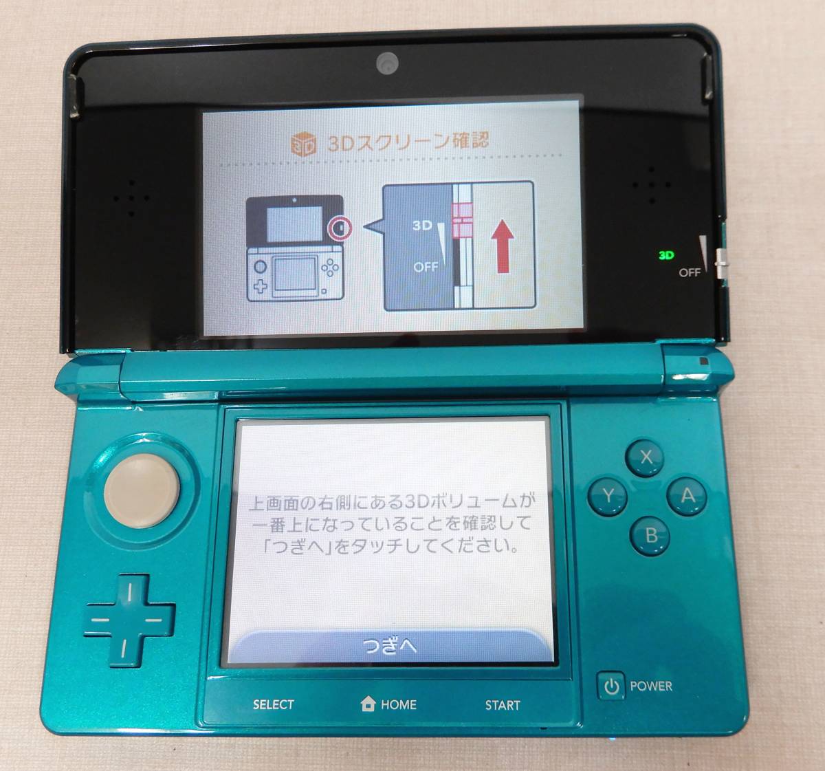 ｗ-1421/NINTENDO 3DS 本体 CTR-001 ⑥ アクアブルー/※タッチペン欠品/簡易動作確認済 現状品/任天堂 ニンテンドー ゲーム機