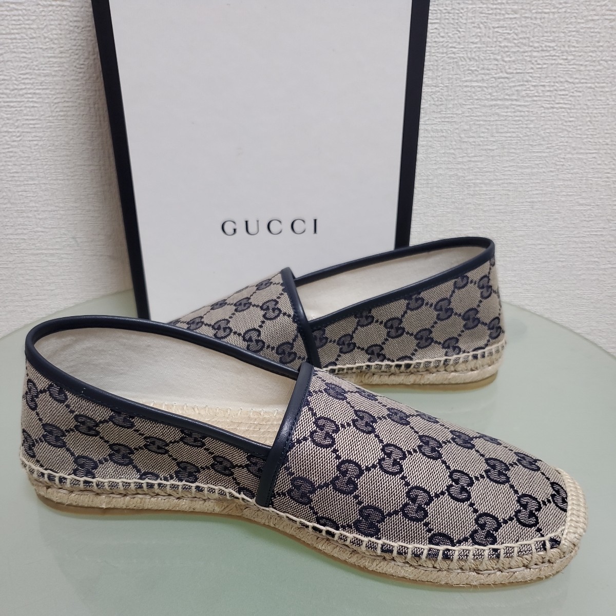 新品 未使用 GUCCI グッチ スリッポン エスパドリーユ 8 約26.5㎝ - 27 