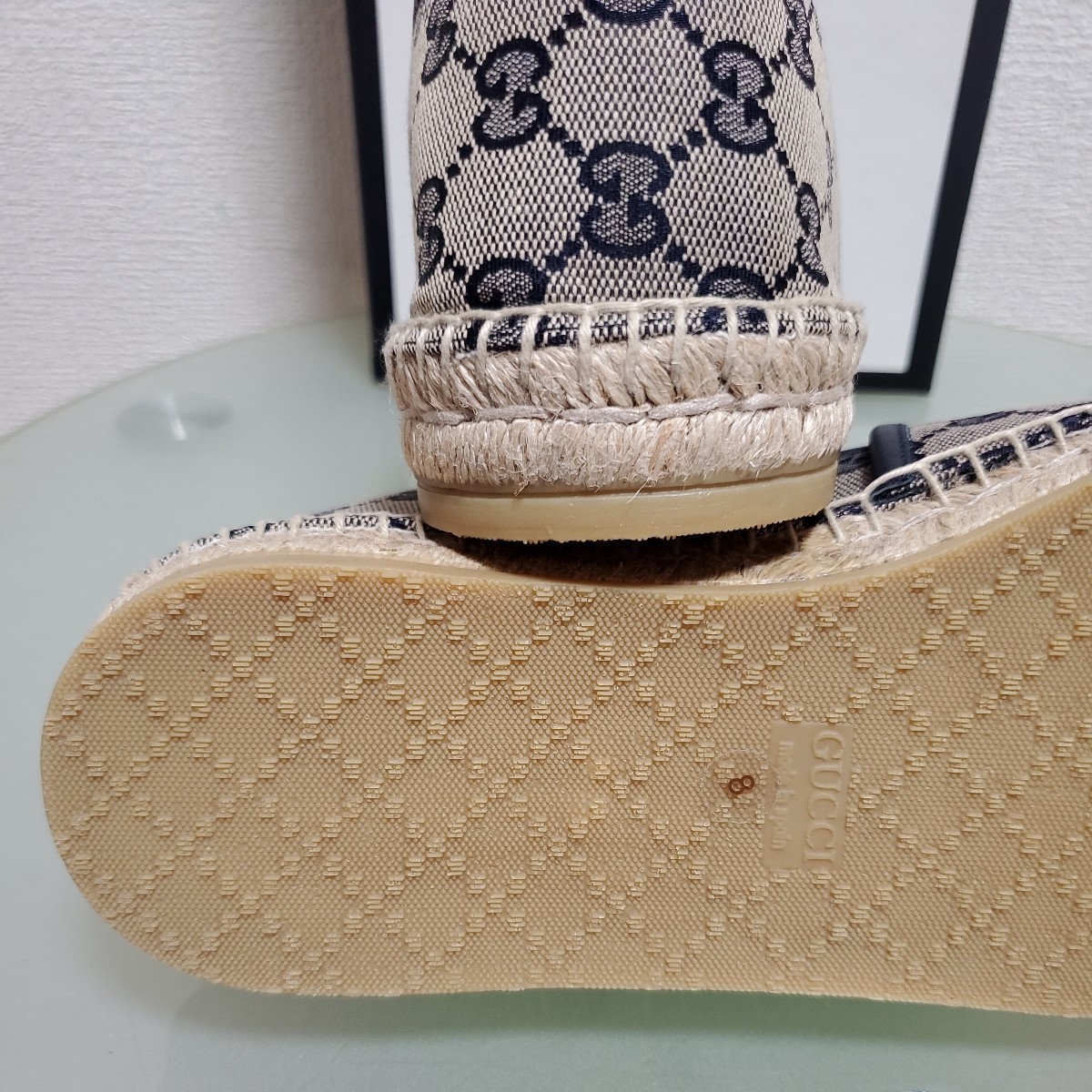 新品 未使用 GUCCI グッチ スリッポン エスパドリーユ 8 約26.5㎝ - 27 