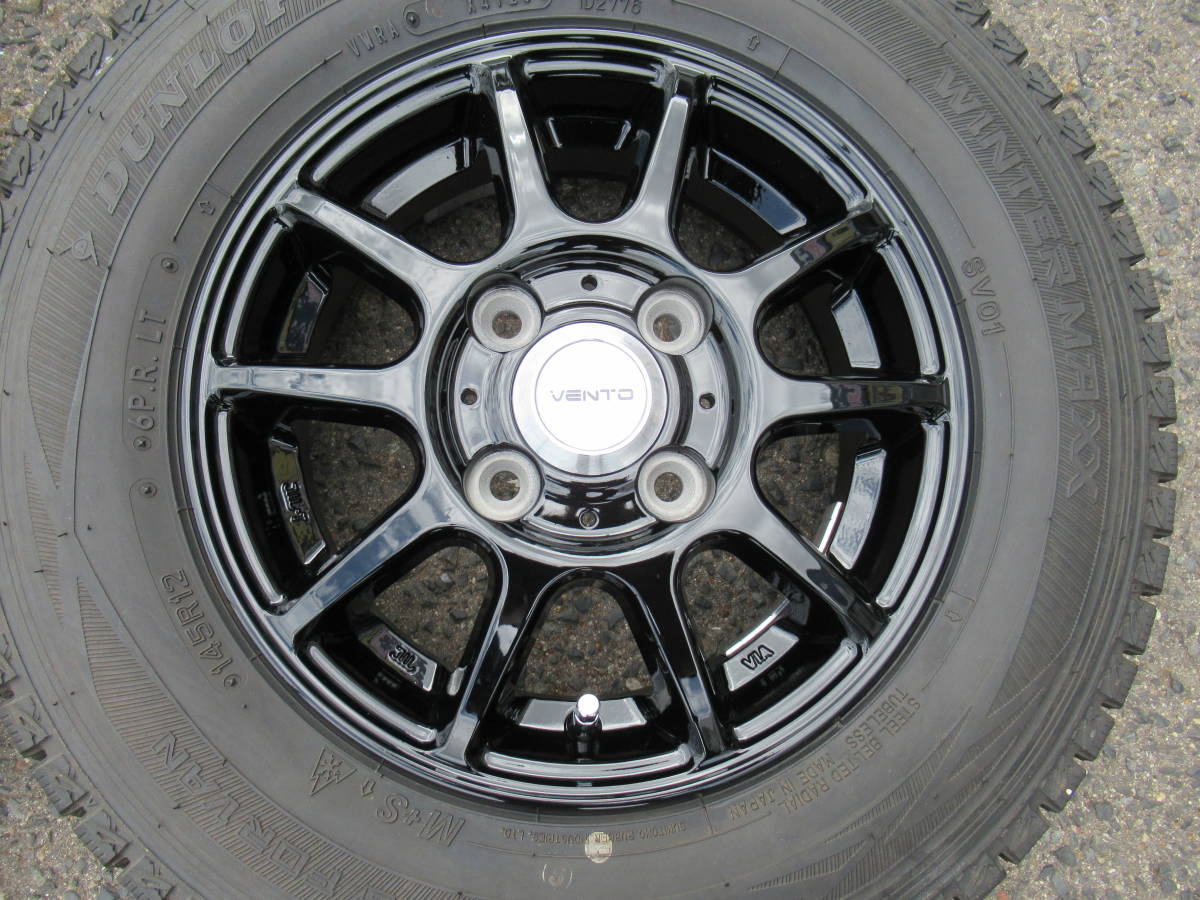 DUNLOP DSV01 145R12 6PR(4本)ホイール付 売り切り