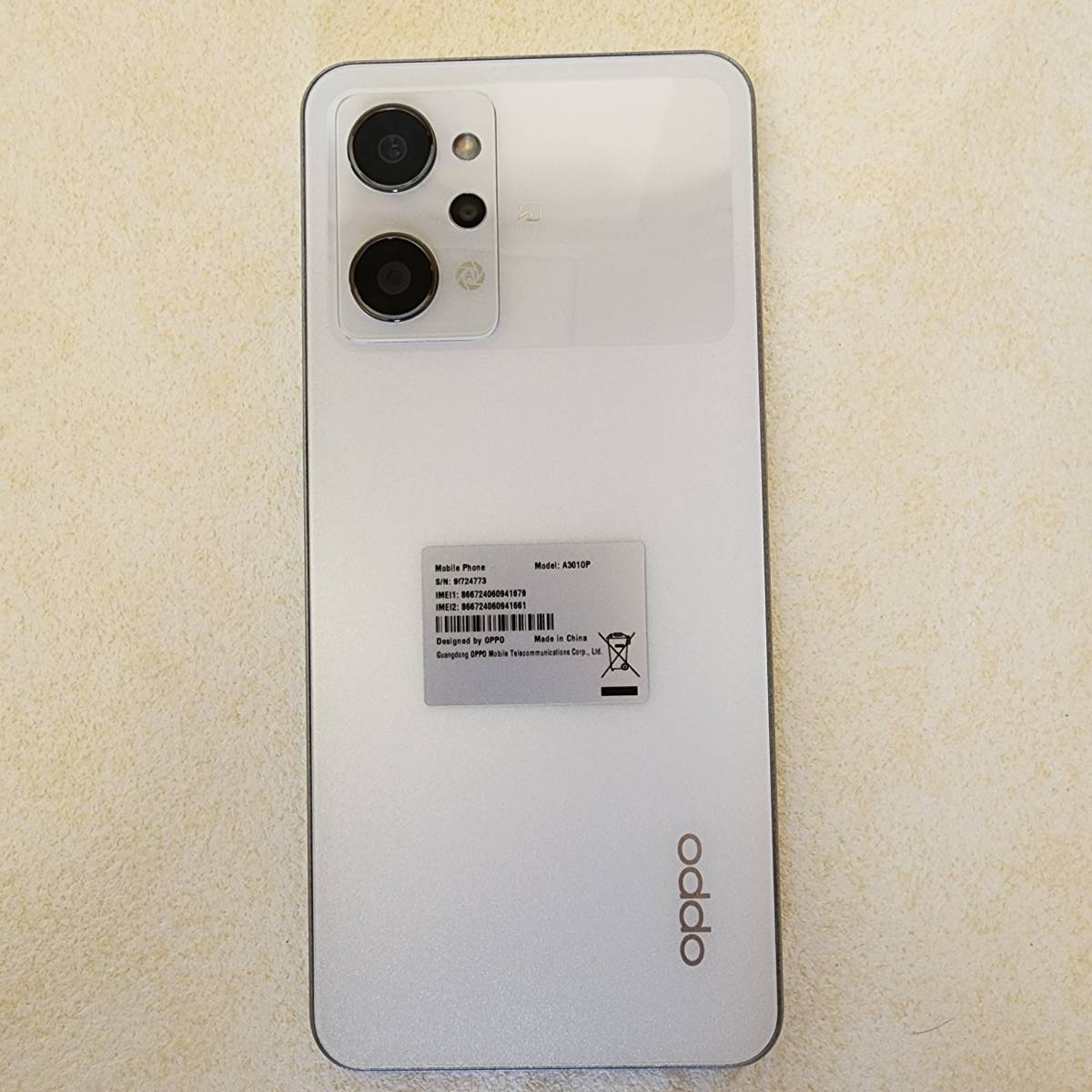 oppo Reno9A ムーンホワイト SIMフリー ほぼ未使用品 (Android)｜売買 
