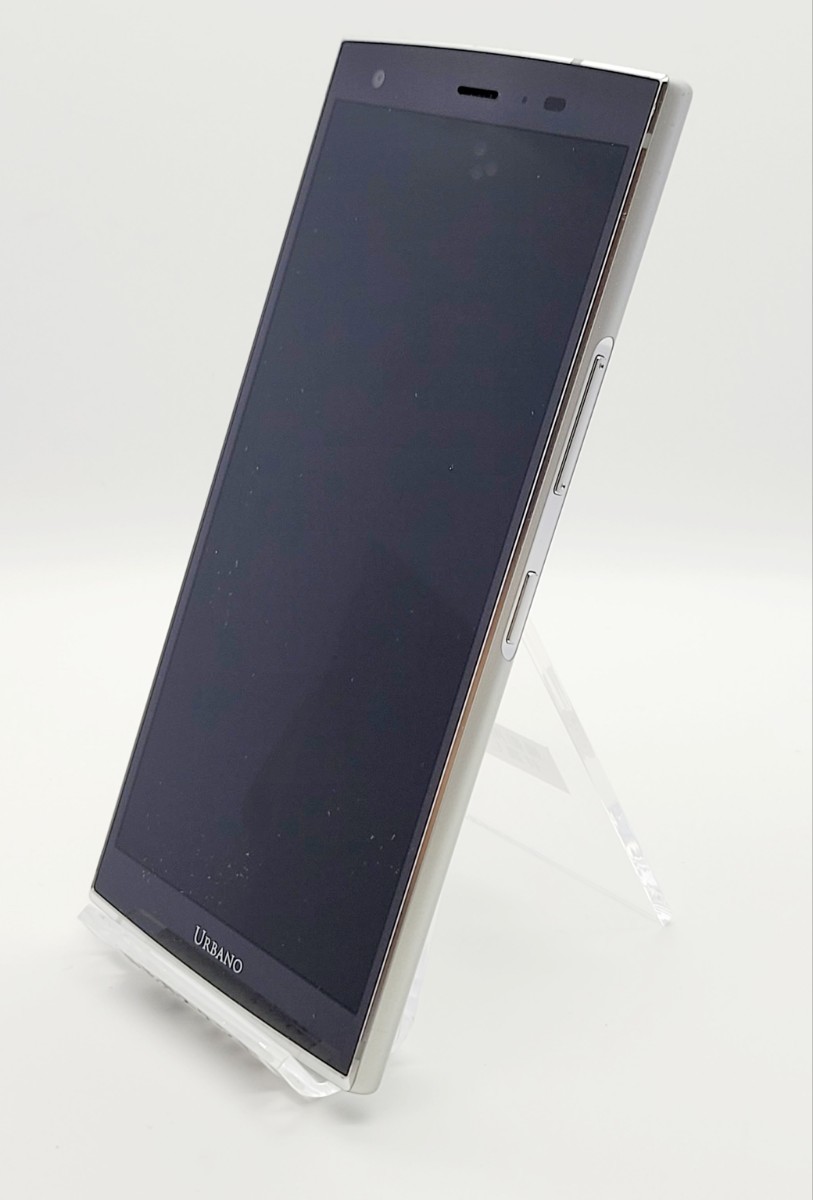 良品 KYV45 URBANO V04 プラチナシルバー au【 SIMフリー 判定◯ 動作 