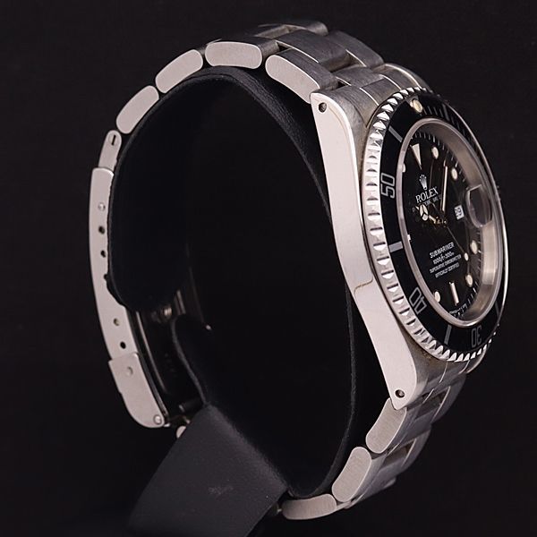 1円 稼働 良品 ロレックス AT/自動巻 16610 サブマリーナー デイト 黒文字盤 メンズ腕時計 0571890YSD