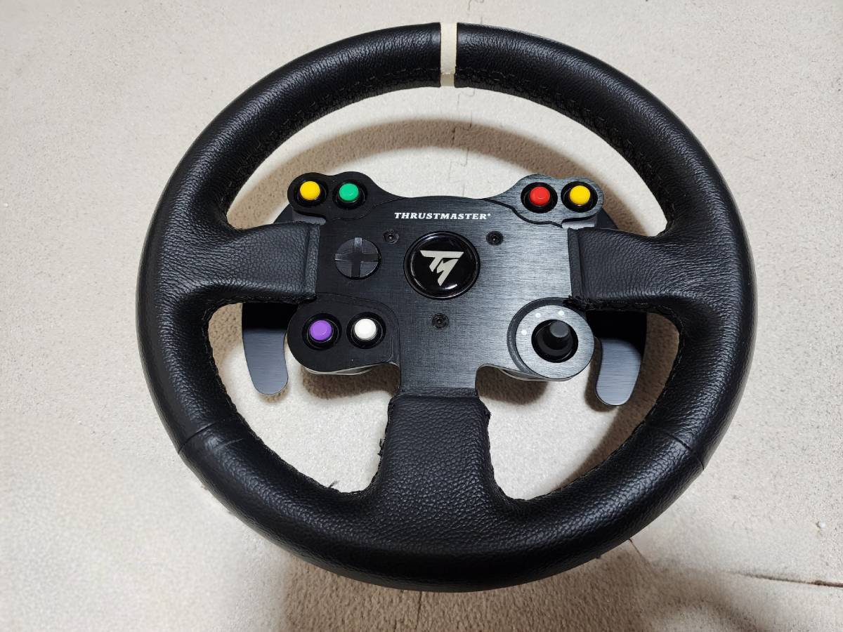 動作確認済み Thrustmaster スラストマスター TM Leather 28 GT Wheel 