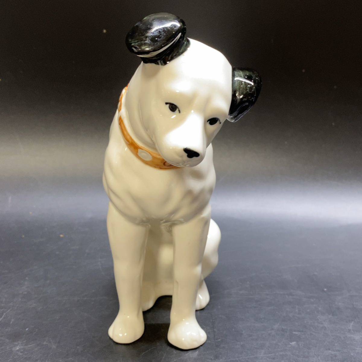 陶器製 Victor ビクター犬 ニッパー 大中小 3点 まとめ 置物 山口太一 