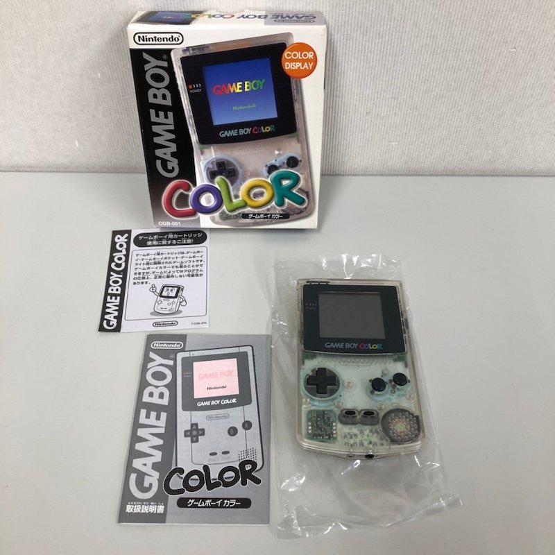 ニンテンドー ゲームボーイカラー クリア CGB-001 本体 箱 説明書あり 210622SK321031