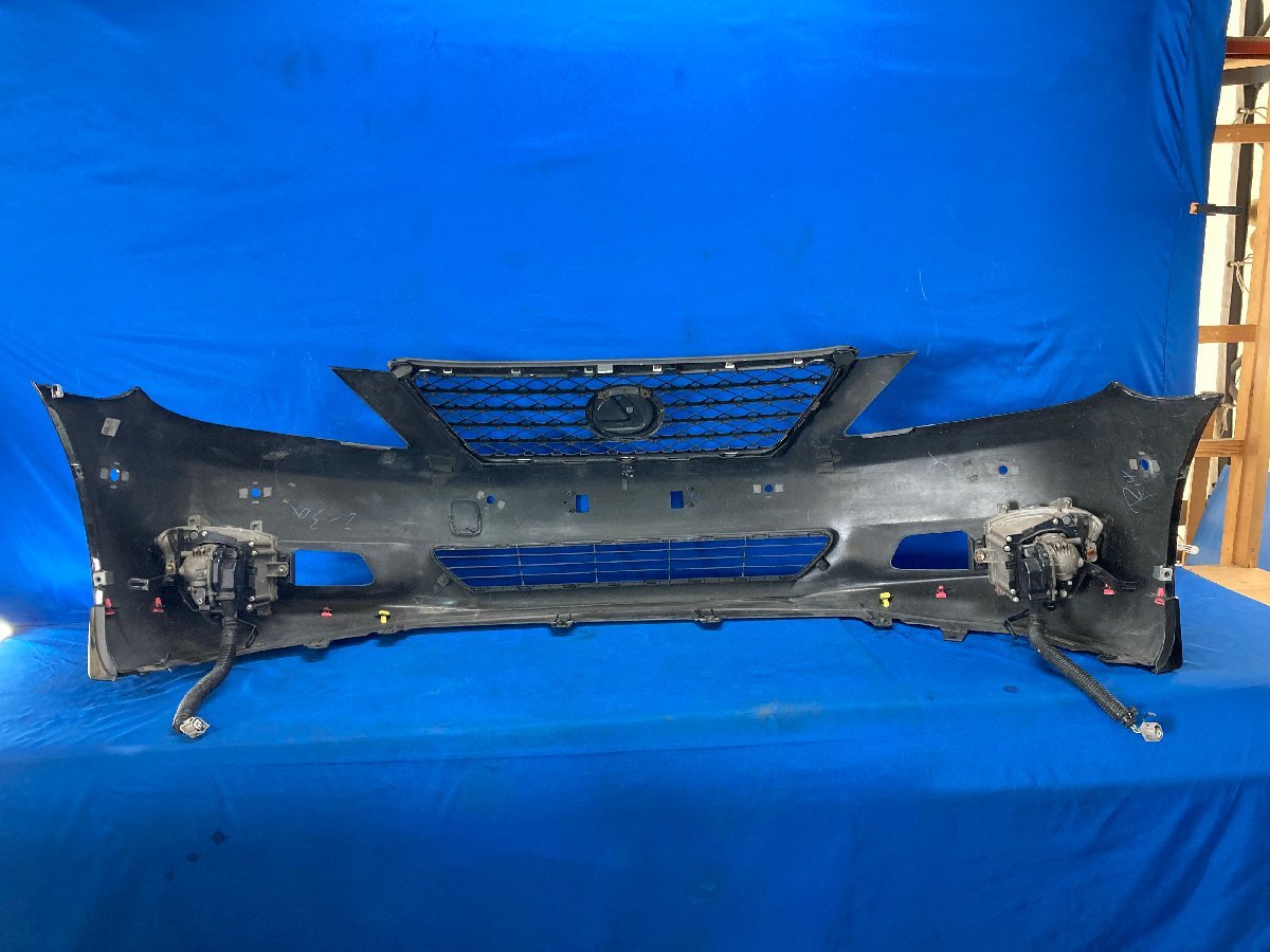 お買い得，大人気 トヨタ レクサス LS LS460 バージョンSZ USF40 フロントバンパー 52119-50B60 黒 212 フォグ付 グリル付 中期 [I-9188] ※個人宅配送不可※