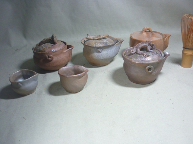 人気SALE，お得 備前堂 備前焼宝瓶 湯冷 複数作家 まとめて6個 龍宝瓶 霊芝 魚： 轆轤 手造 手捻 煎茶道具(急須、土瓶)｜売買されたオークション情報、yahooの商品情報をアーカイブ公開 - オークファン 備前