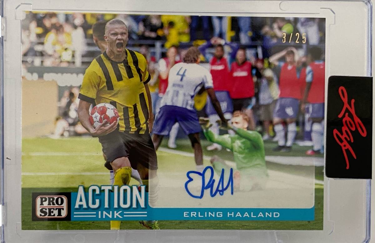アーリング・ハーランド 直筆サイン入りフォト ドルトムント 世界25枚限定 2022 Leaf Pro Set Erling Haaland アーリング