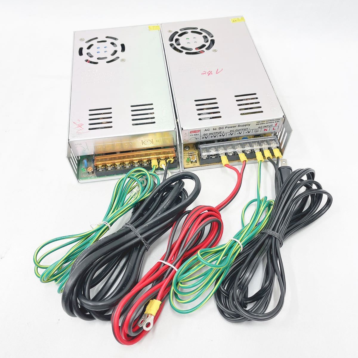 通電確認済み AC DC コンバーター S-360-24/S-480-24 2点セット 安定化 