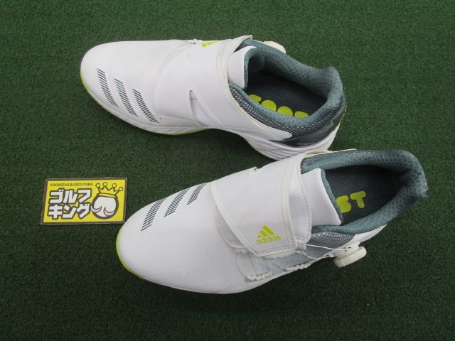 アディダススパイクレスゴルフシューズ25cm白USED