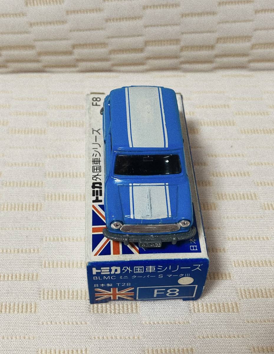 トミカ 青箱 F8 ミニクーパー No.32 名古屋丸栄特注 青/白 日本製 