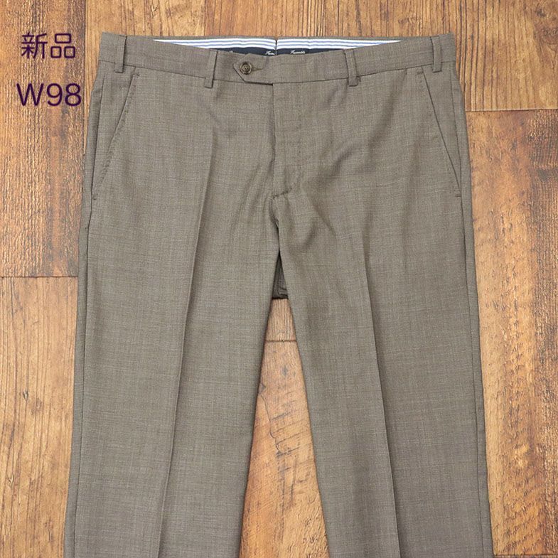 【新品・54サイズ・フランス発】ファソナブル・ ウール100％スラックス パンツ
