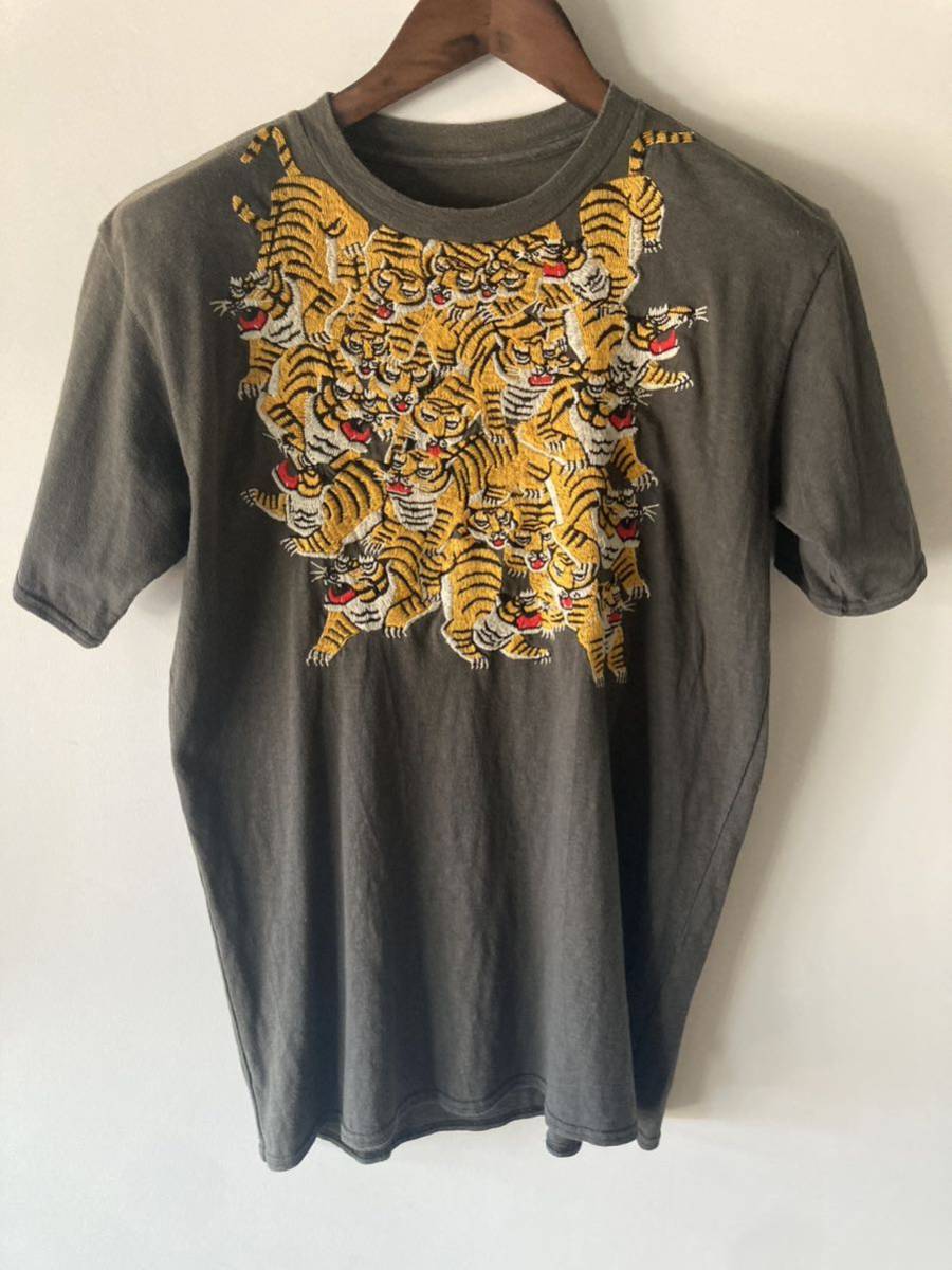 【名作】Kapital キャピタル 半袖Tシャツ 百虎刺繍 サイズ2日本製 キャピタル KAPITAI 半袖Tシャツ 刺繍 虎 【公式通販】
