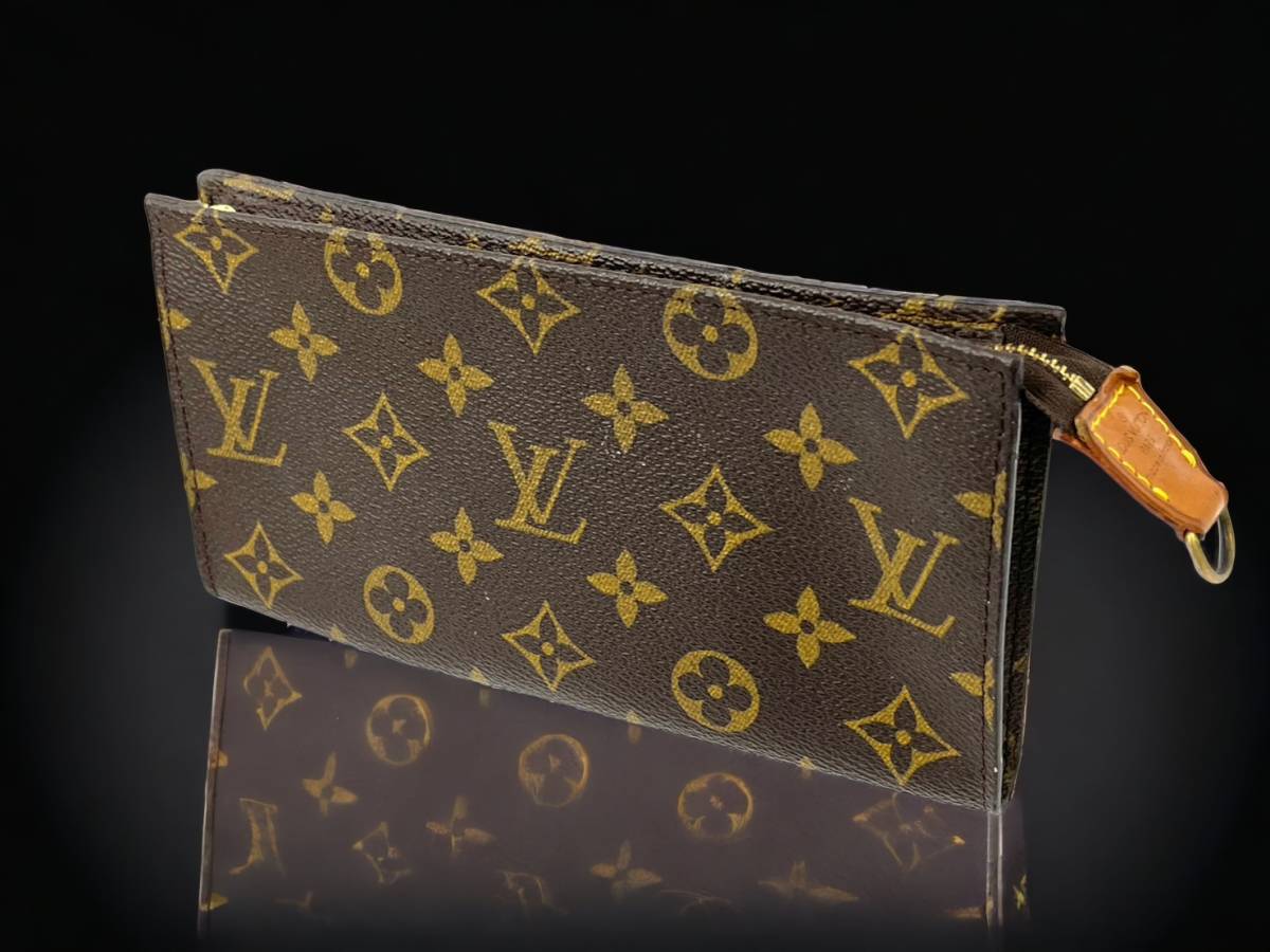 9M5★LOUIS VUITTON/ルイ・ヴィトン★ モノグラム バケットPM付属 ポーチのみ 小物入れ マルチケース ブラウン系 M42238　