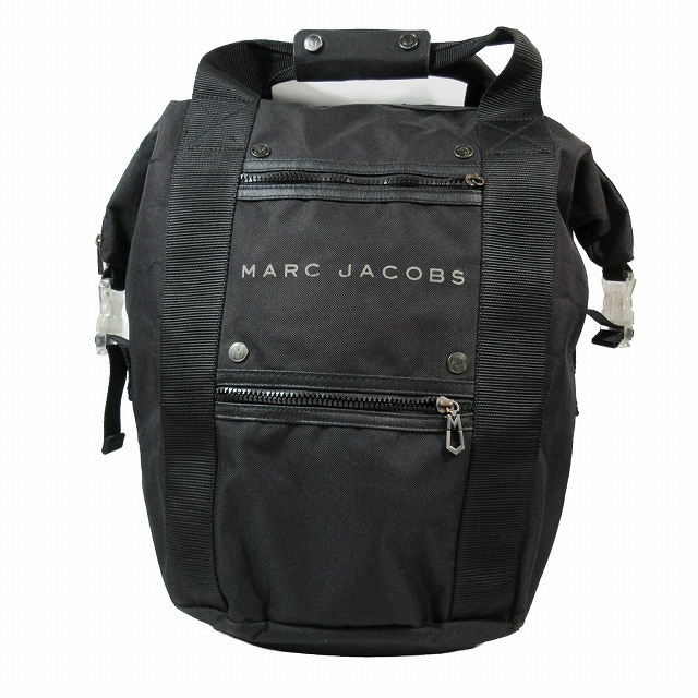 マークバイマークジェイコブス MARC by MARC JACOBS バックパック デイパック リュック 2way ハンドバッグ カバン 黒 ブラック/13♪B9 メン