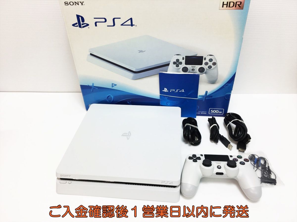 1円】PS4 本体/コントローラー セット CUH-2100A ホワイト 500GB