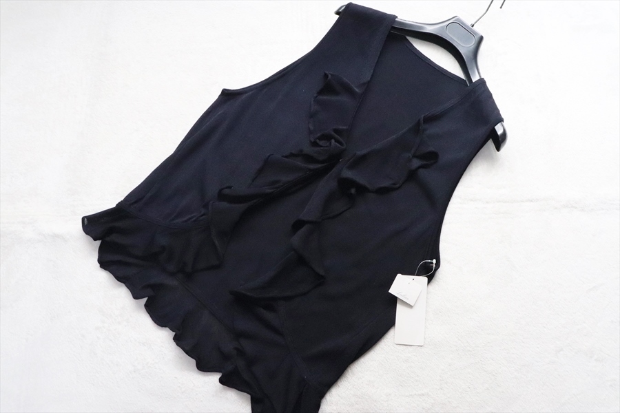 未使用 Leilian レリアン ジレ ベスト 13+ 紺色 大きいサイズ