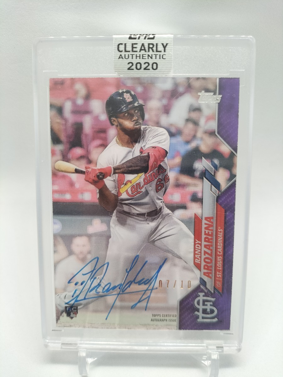 Randy Arozarena 10枚限定 2020 Clearly Authentic Rookie Auto RC /10
